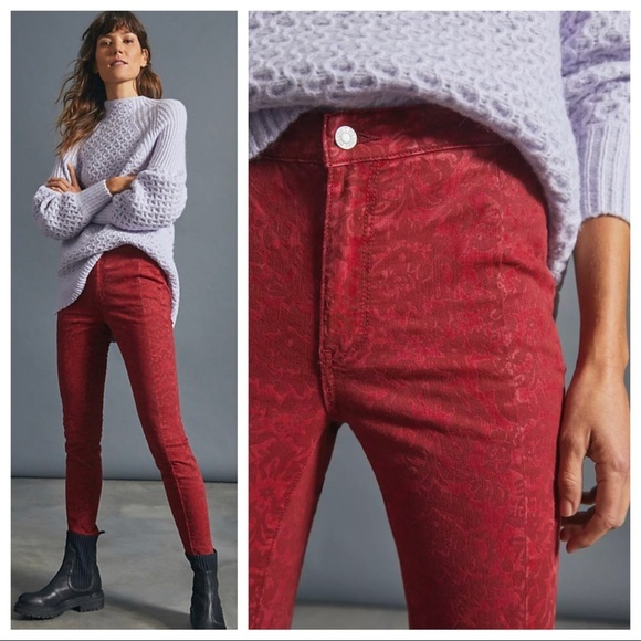 NWT Pilcro Flocked High-Rise Leggings - Picture 3 of 7